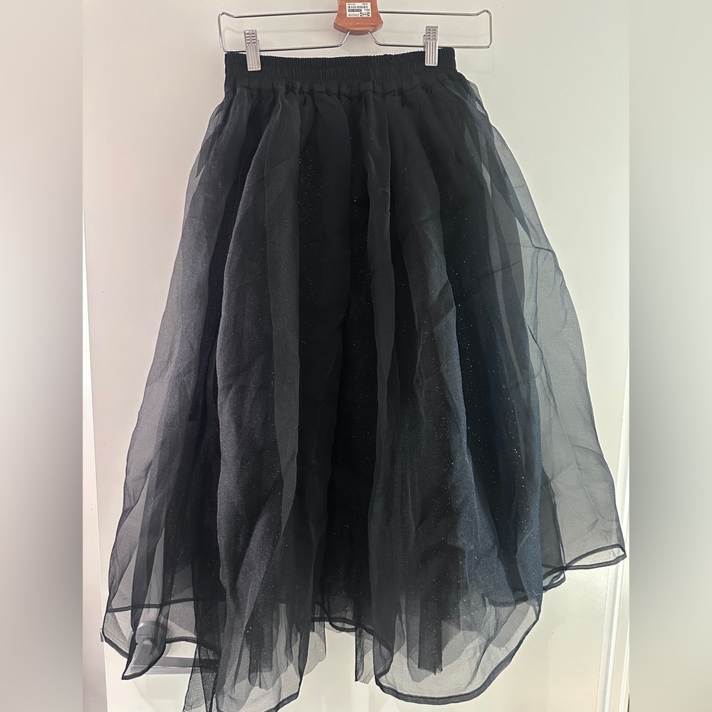 Elegant Black Tulle Skirt